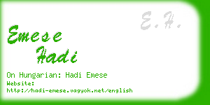 emese hadi business card